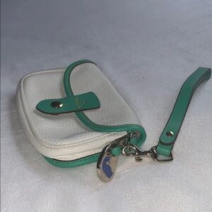 DOONEY & BOURKE White and Green Wristlet